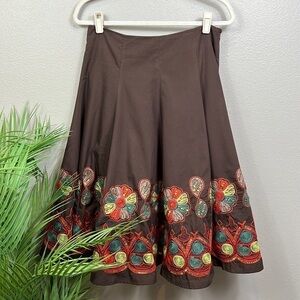 Skirt Embroidered Sequin Retro Boho Planet Funk